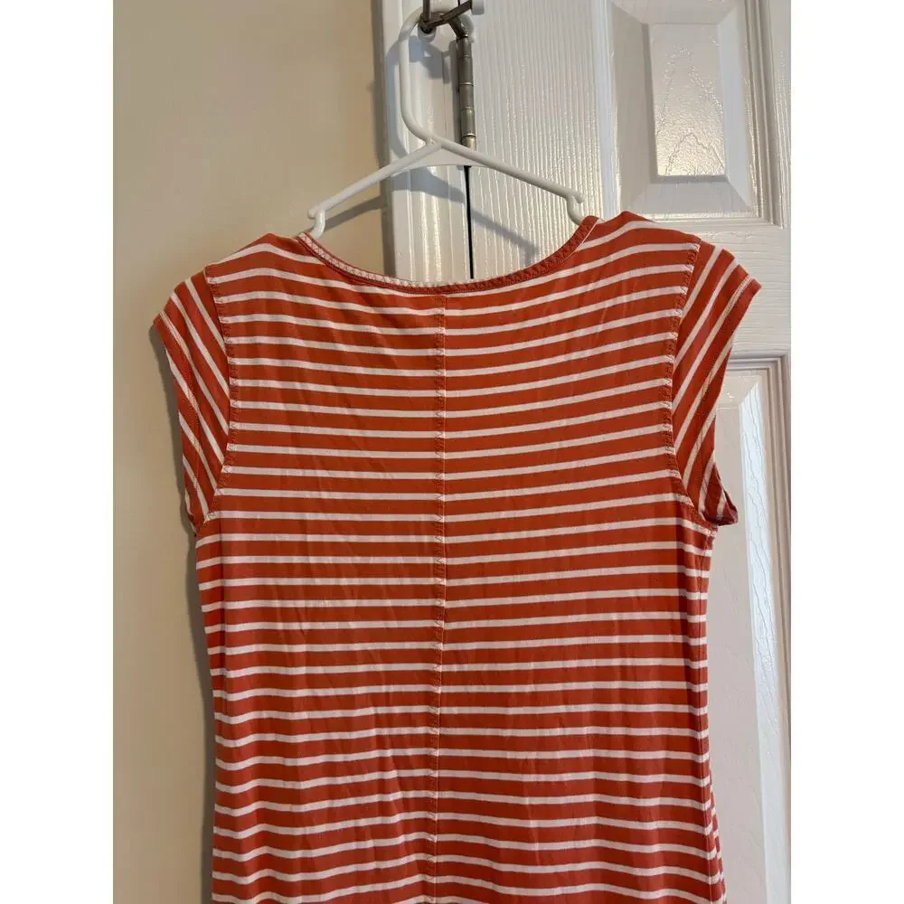 Toad & Co Muse dress sz small in salmon coral balanced stripe - Picture 7 of 10
